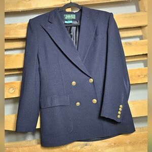 Lauren Ralph Lauren Dark Blue Blazer with Gold Accents
